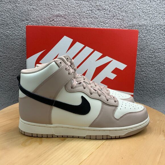 Mens Womens Nike Dunk High Shoes Fossil Stone Leather